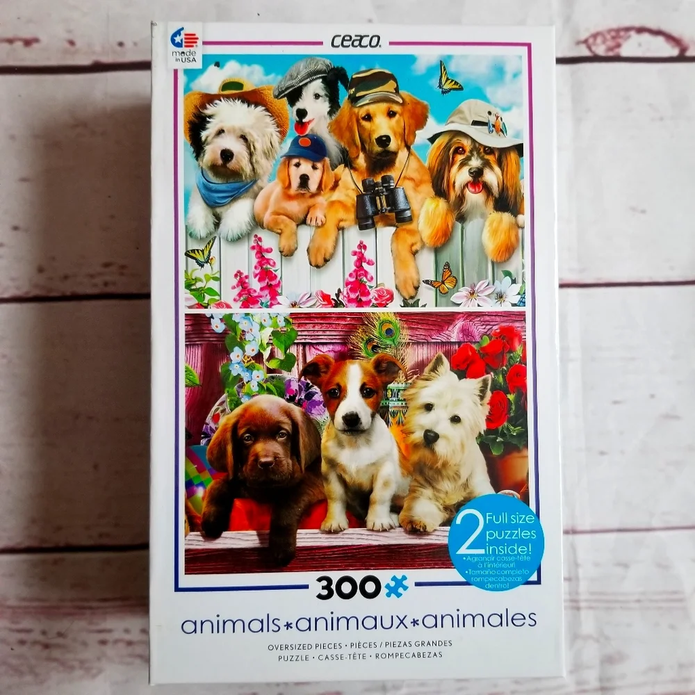 Ceaco 2 In 1 Dog Puzzles‎